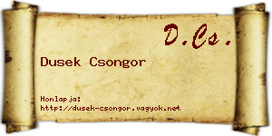 Dusek Csongor névjegykártya